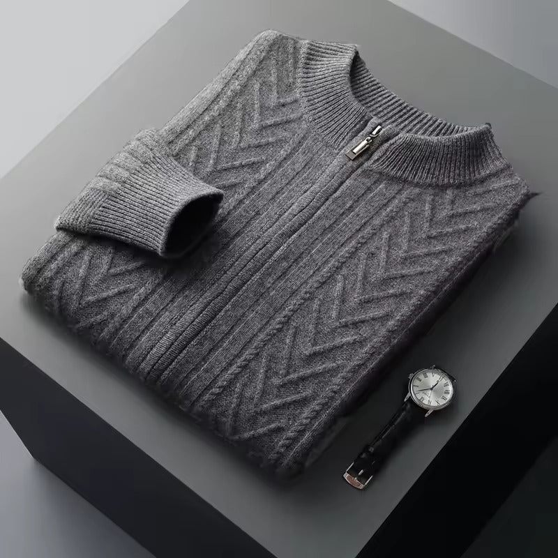 GILET À MOTIF 100 % CACHEMIRE