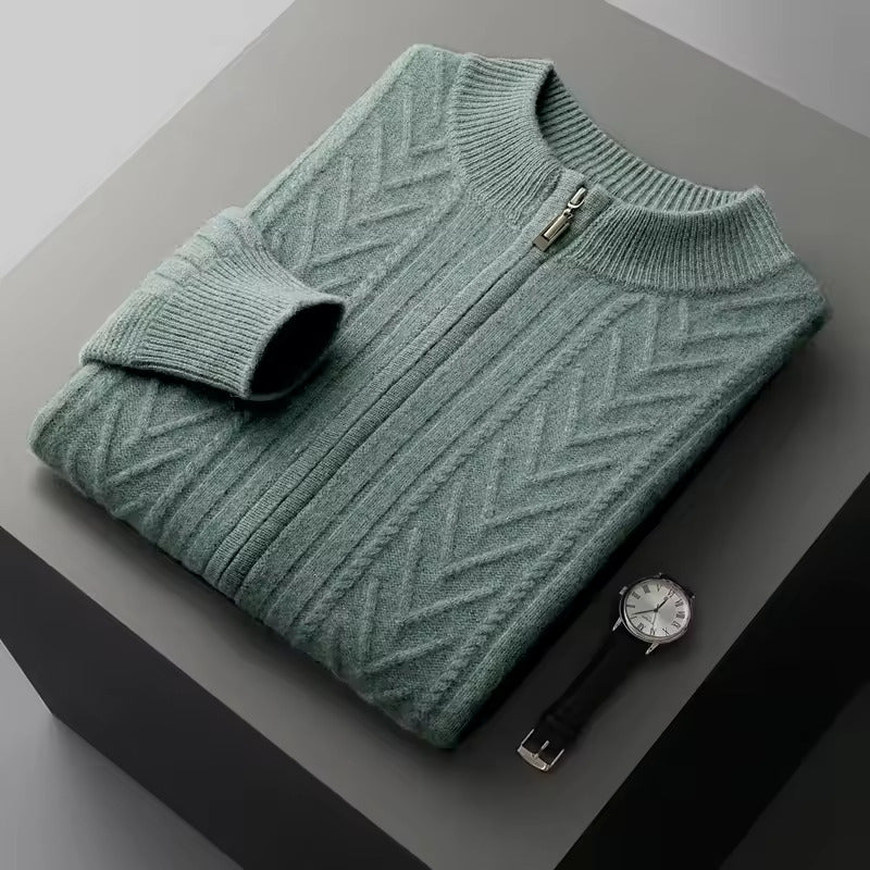 GILET À MOTIF 100 % CACHEMIRE