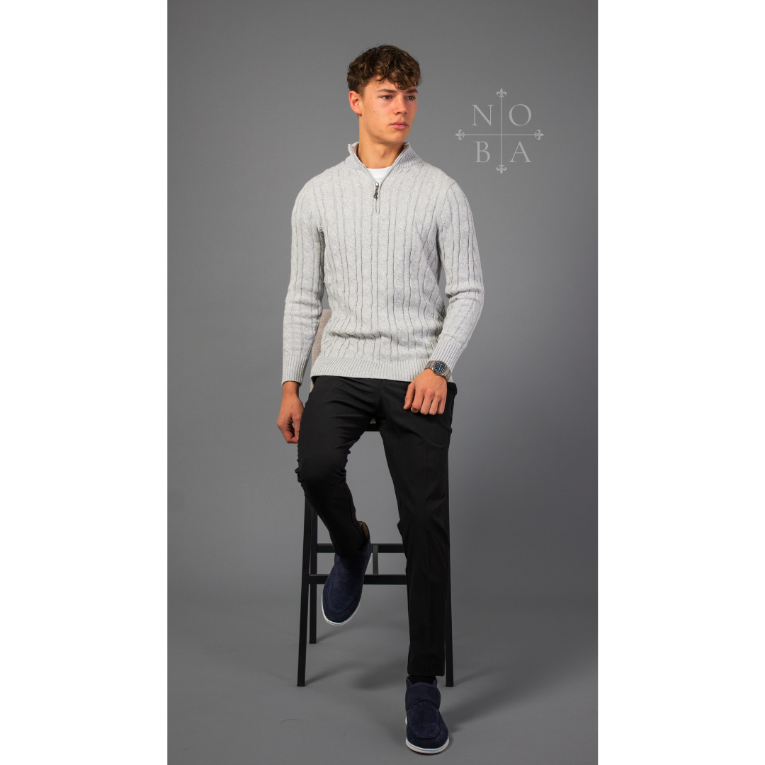 Constance – Pullover mit halbem Reißverschluss