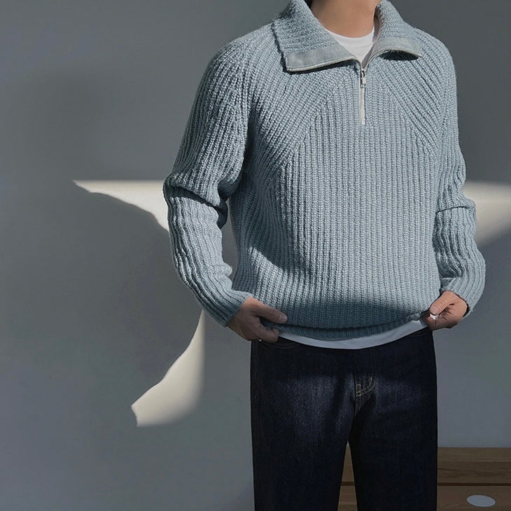 Pull Azure à quart de zip