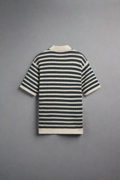 Polo rayé tricoté NOBA