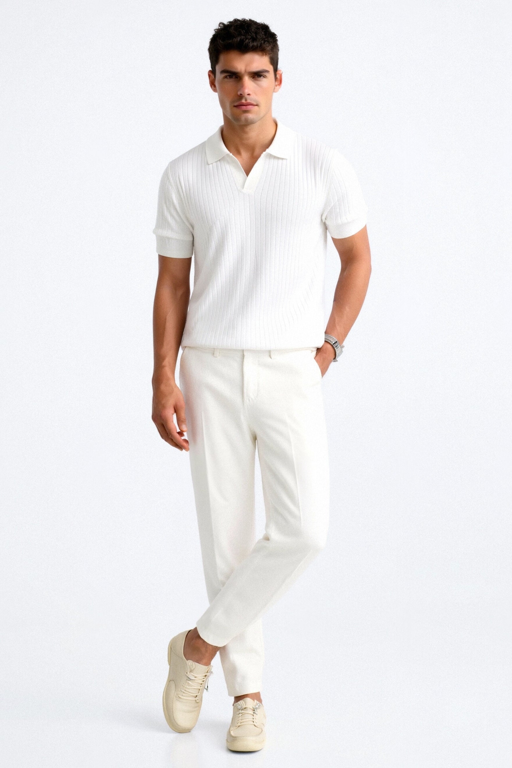 Pisa - Poloshirt aus gerippter Baumwolle