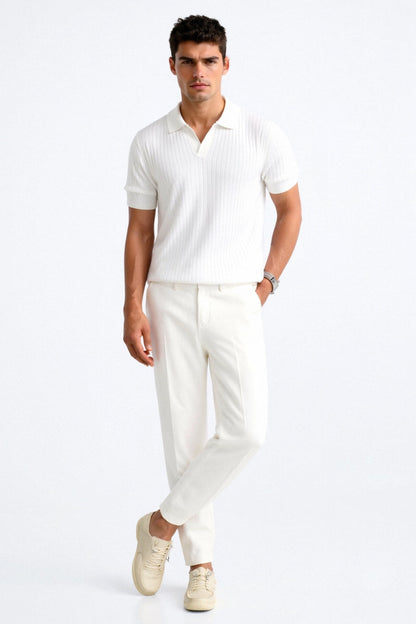 Pisa - Poloshirt aus gerippter Baumwolle