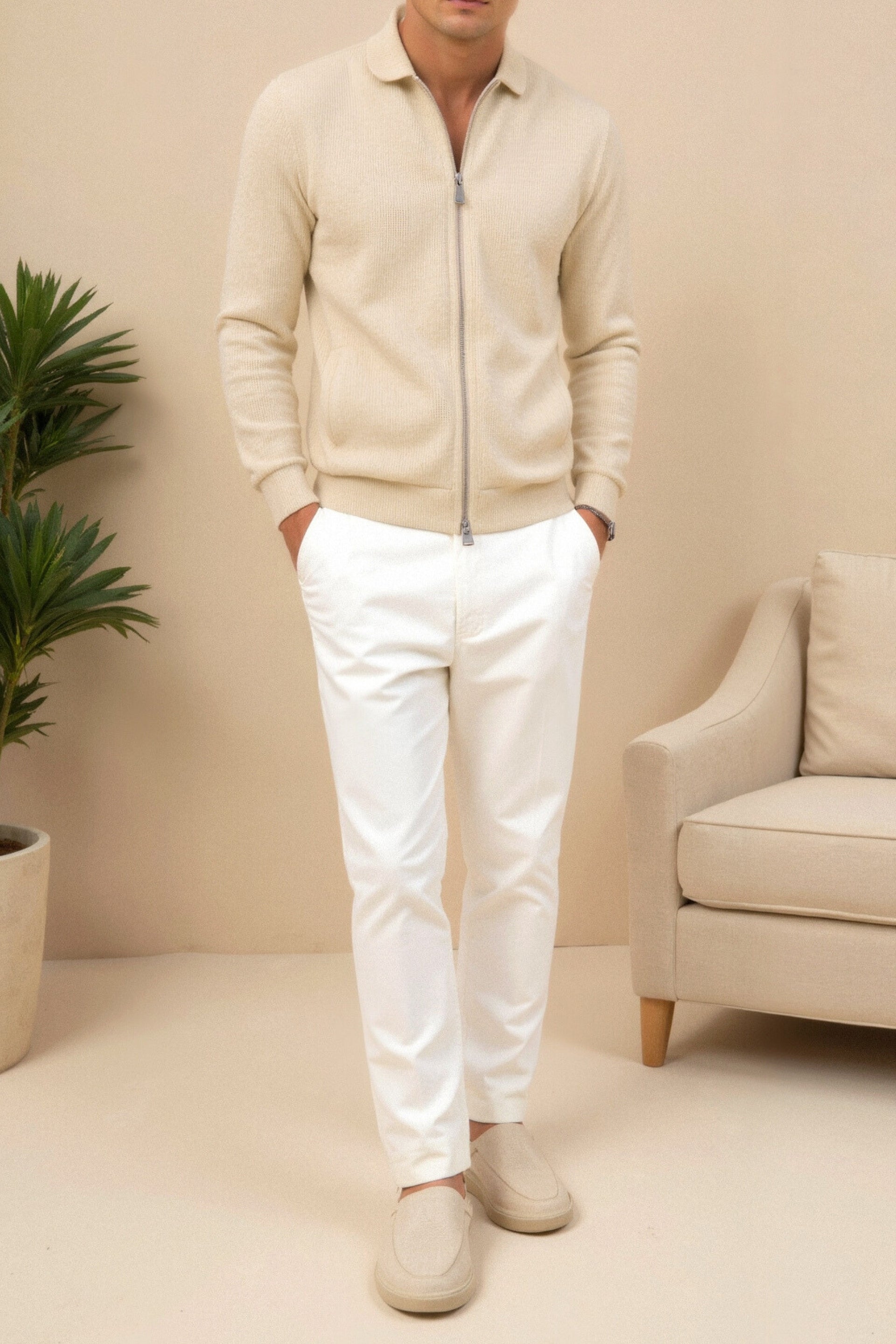 Veste de survêtement à col polo haut de gamme