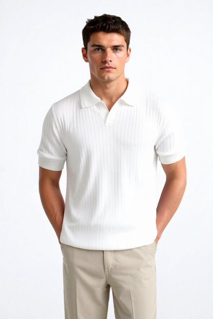 Pisa - Poloshirt aus gerippter Baumwolle