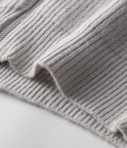 Strickjacke mit Reißverschluss aus 100 % Merinowolle