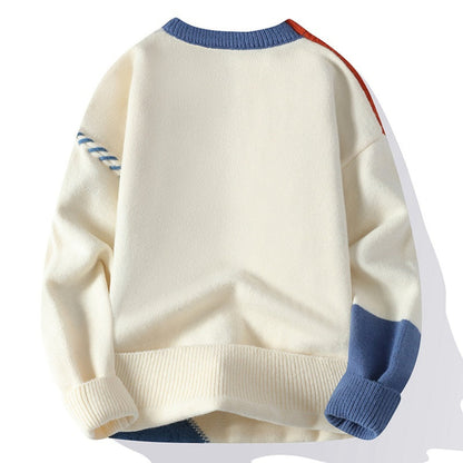 Pull patchwork décontracté - SOLDES