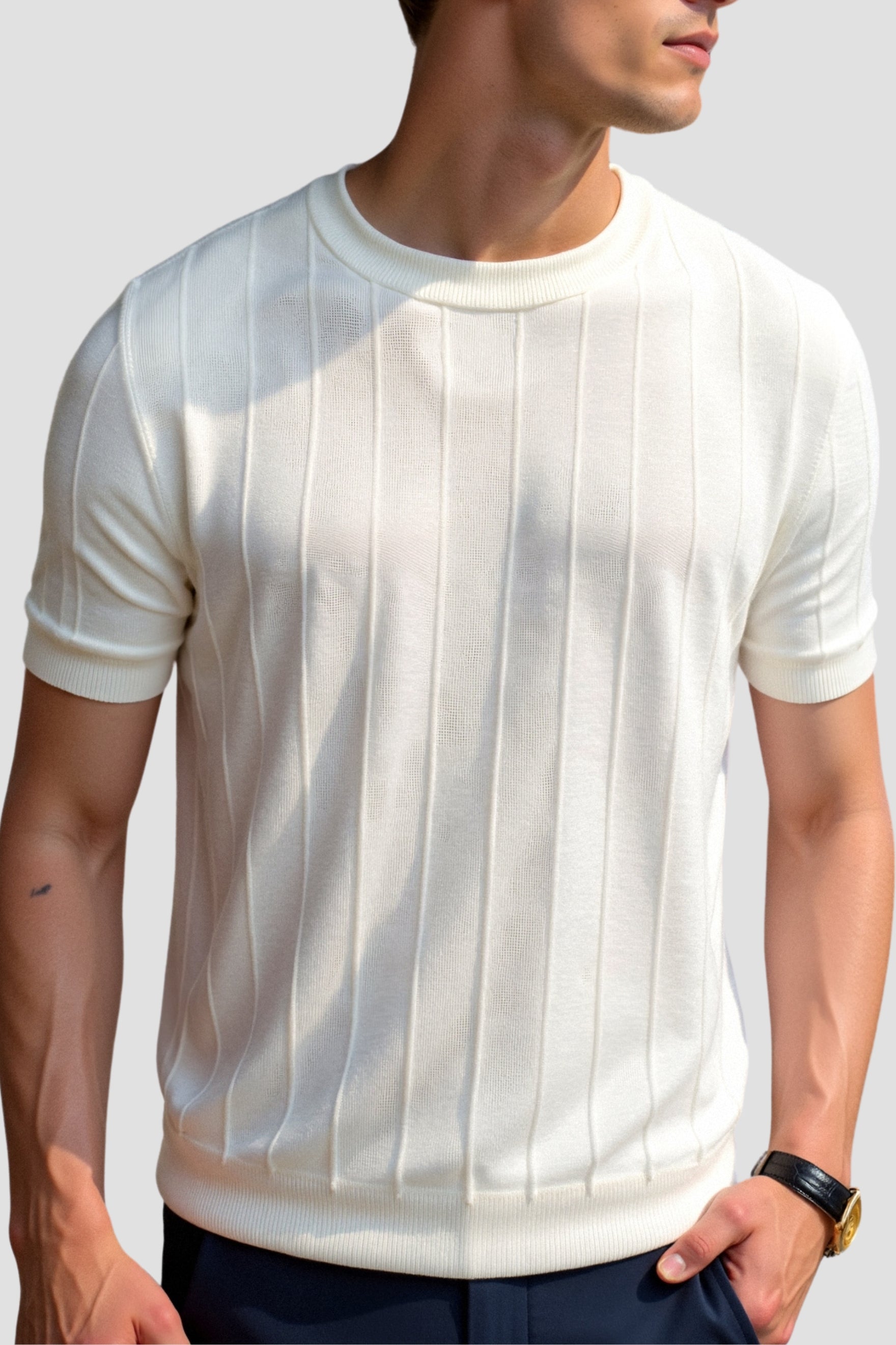 T-shirt classique à rayures épaisses NOBA