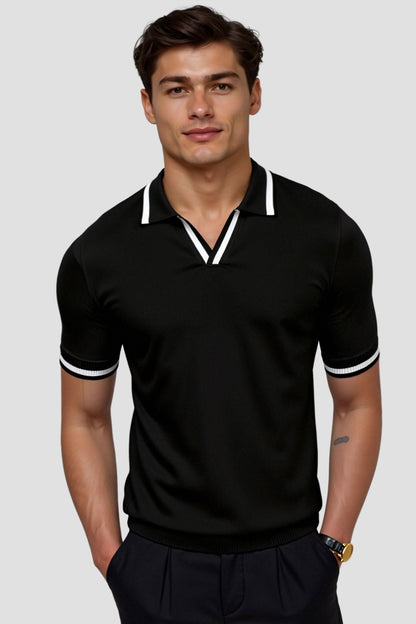 NOBA – Eng geschnittenes Poloshirt mit Kontrast