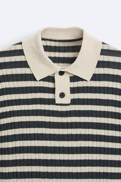 Polo rayé tricoté NOBA