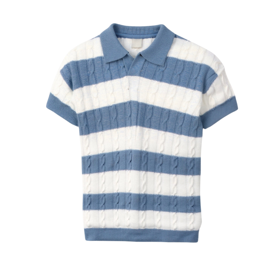 Polo à rayures blanches NOBA