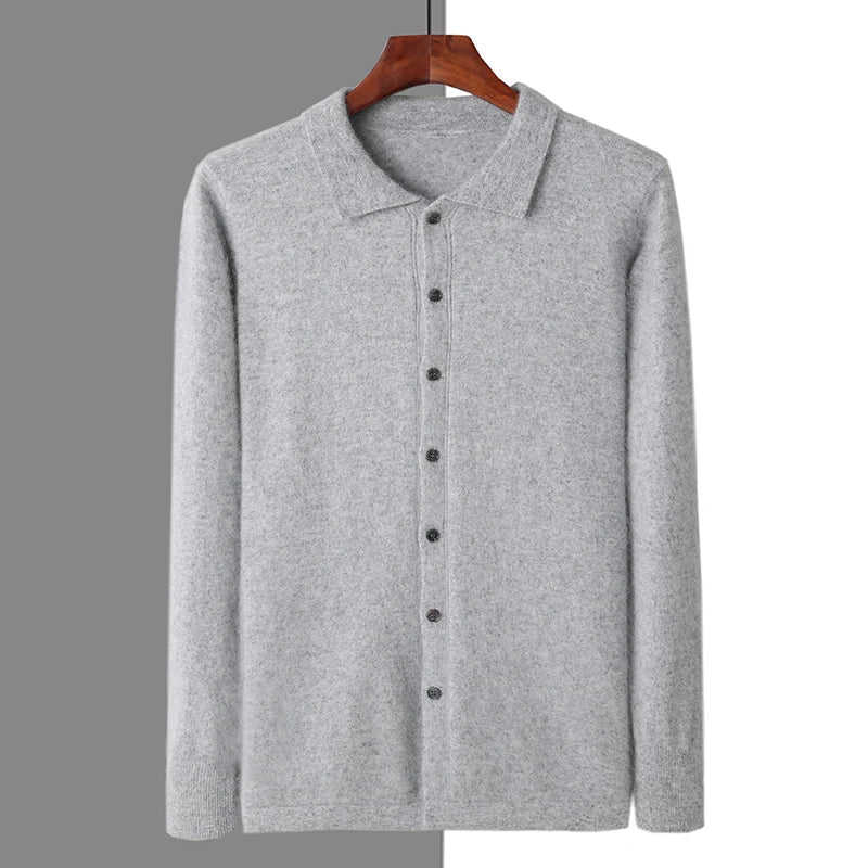 POLO 100% CACHEMIRE BOUTON