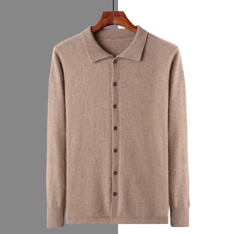 POLO 100% CACHEMIRE BOUTON