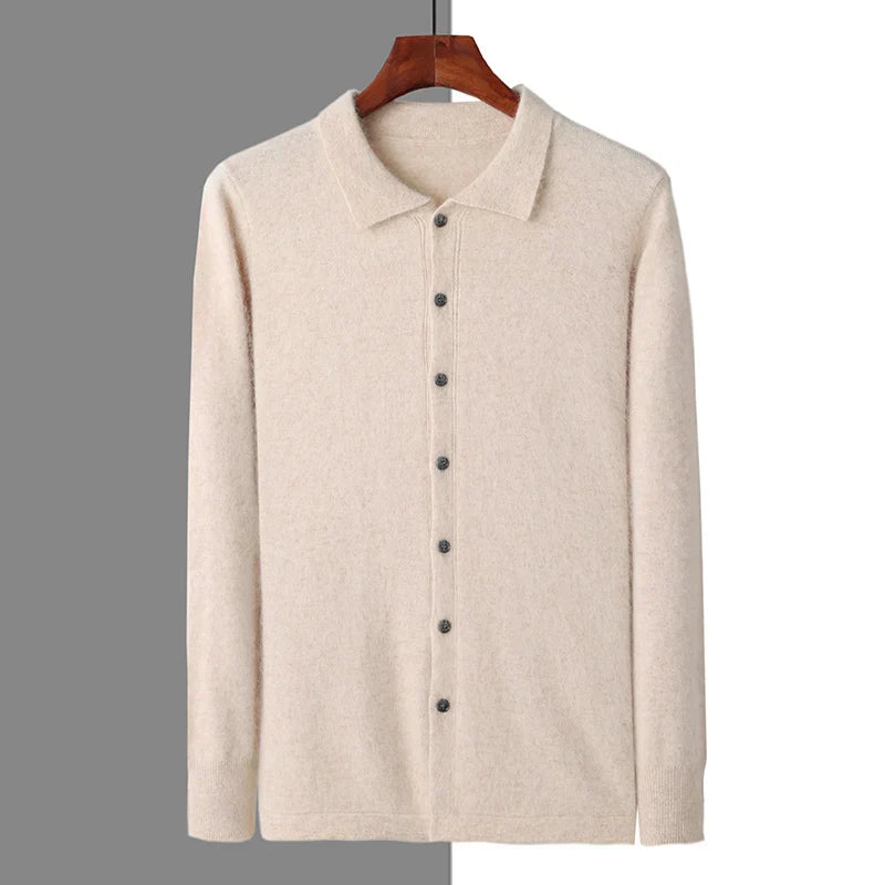 POLO 100% CACHEMIRE BOUTON