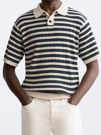 Polo rayé tricoté NOBA