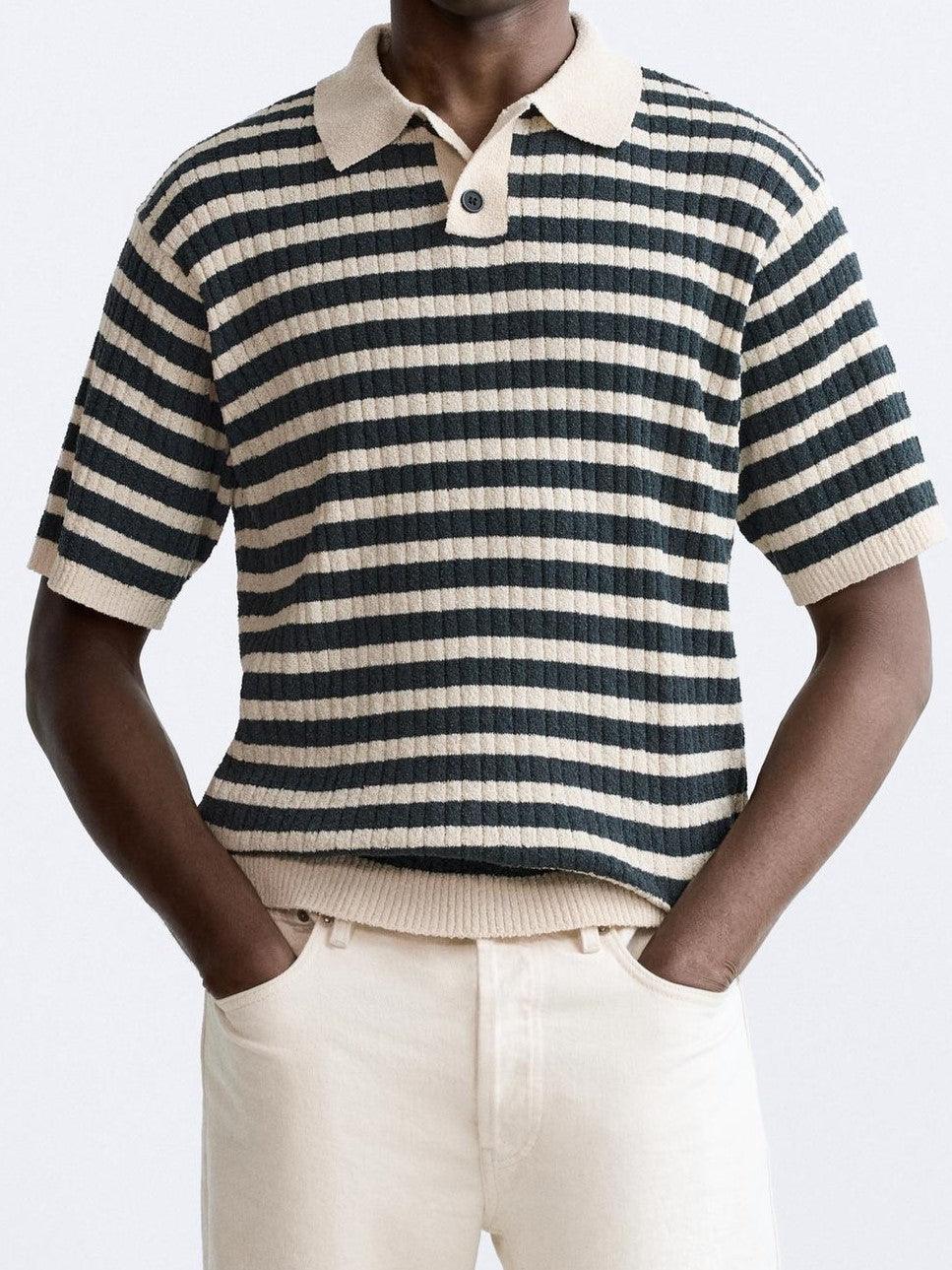 Polo rayé tricoté NOBA