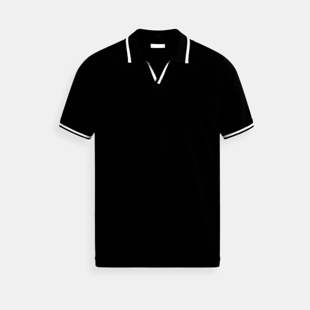 NOBA – Eng geschnittenes Poloshirt mit Kontrast