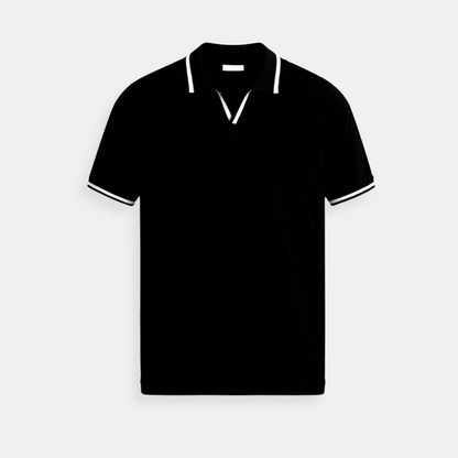 NOBA – Eng geschnittenes Poloshirt mit Kontrast