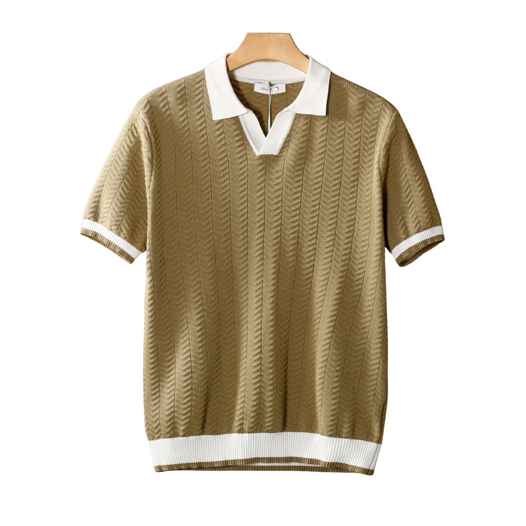 POLO TEXTURÉ CONTRASTÉ NOBA
