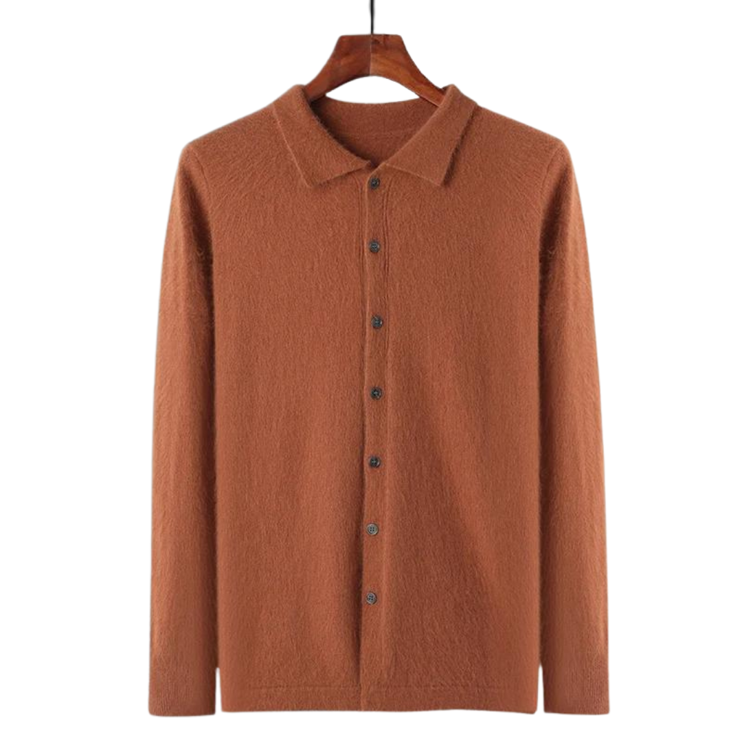 POLO 100% CACHEMIRE BOUTON