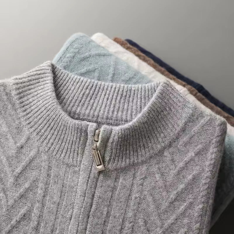 GILET À MOTIF 100 % CACHEMIRE