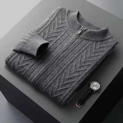 GILET À MOTIF 100 % CACHEMIRE