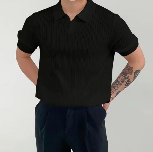 Pisa - Poloshirt aus gerippter Baumwolle
