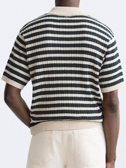 Polo rayé tricoté NOBA