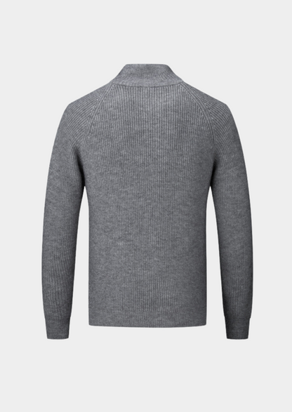 Strickjacke mit Reißverschluss aus 100 % Merinowolle