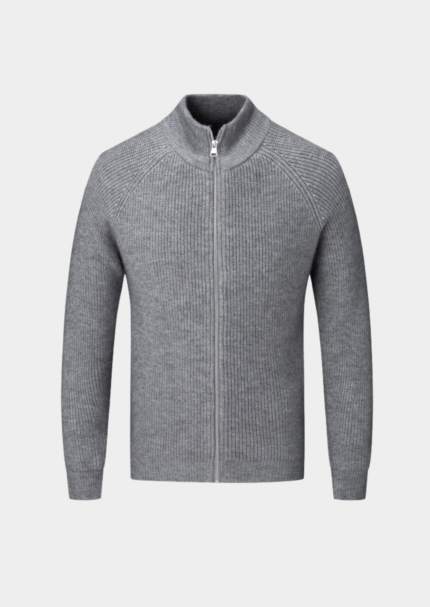Strickjacke mit Reißverschluss aus 100 % Merinowolle