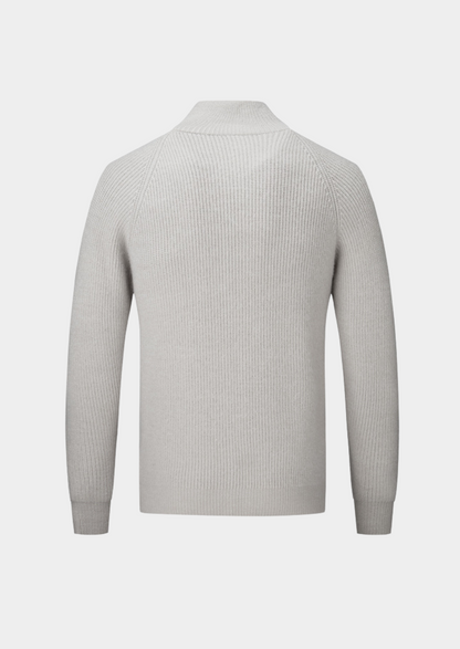 Strickjacke mit Reißverschluss aus 100 % Merinowolle