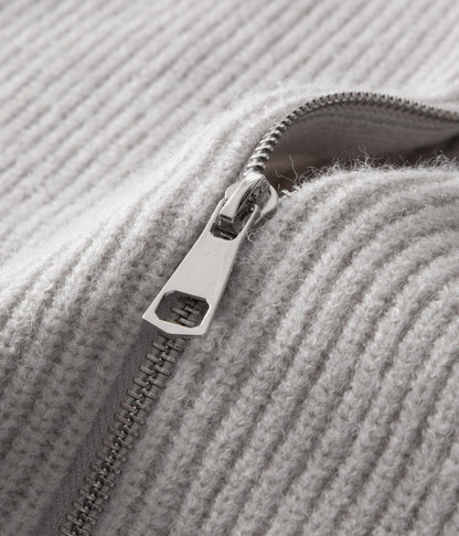Strickjacke mit Reißverschluss aus 100 % Merinowolle