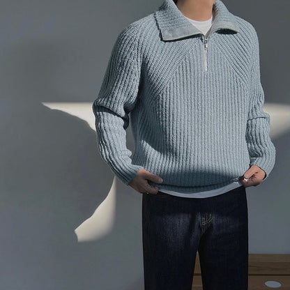 Pull Azure à quart de zip